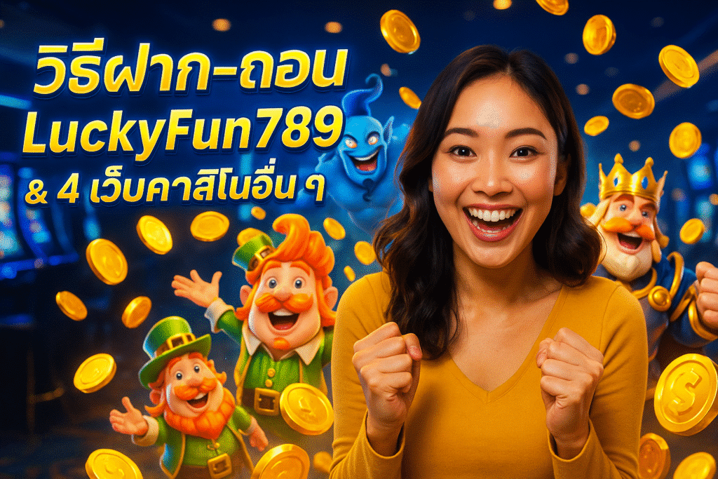 วิธีฝาก–ถอน LuckyFun789 & 4 เว็บคาสิโนอื่น ๆ