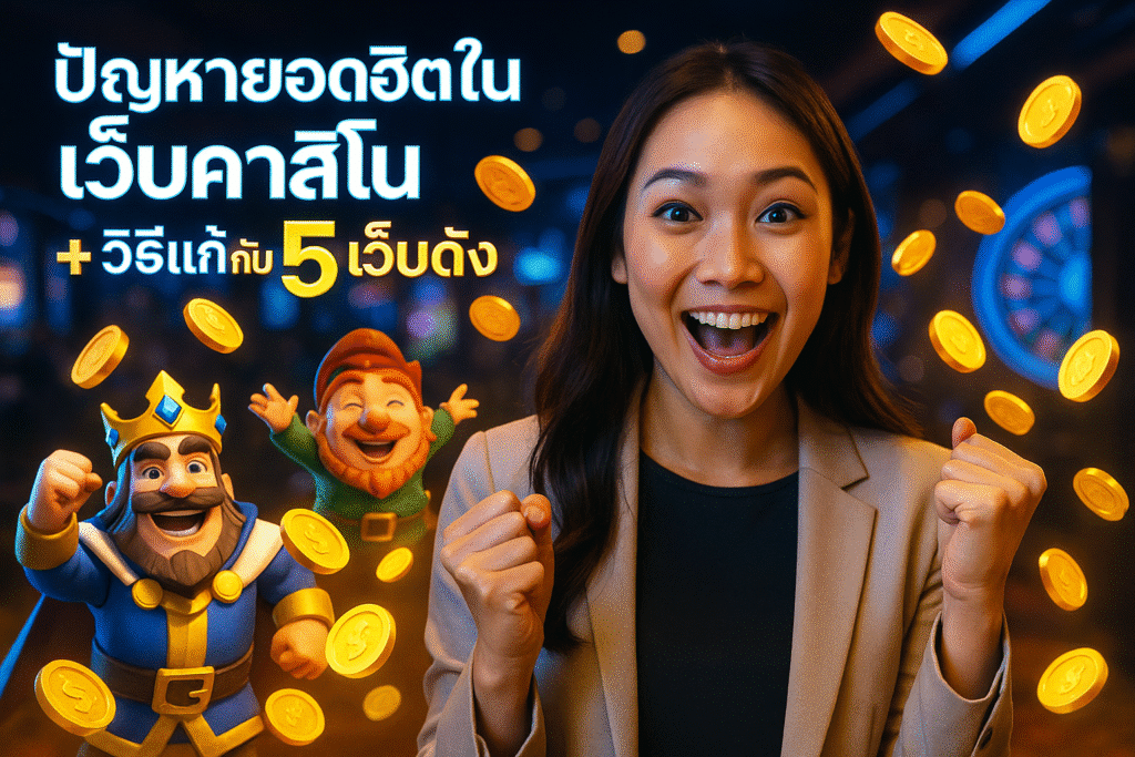 ปัญหายอดฮิตในเว็บคาสิโน + วิธีแก้กับ 5 เว็บดัง