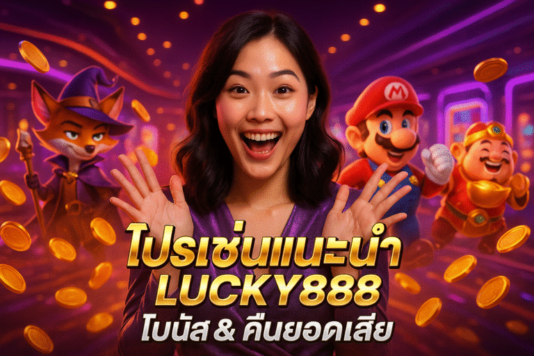 โปรโมชั่นแนะนำ LUCKY888 โบนัส & คืนยอดเสีย
